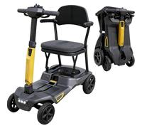 Scooter Disabili 4 Ruote,Scooter Da Viaggio Portatile,Scooter Elettrici Pieghevoli,Con Doppia Batteria Rimovibile,Vani Portaoggetti Anteriori E Posteriori,Per Viaggi Portatili 13ah