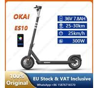 Scooter elettrici pieghevoli leggeri OKAI ES10, motore 300W 36V7.8Ah, modalità crociera, scooter elettrico per pneumatici da 9" per adulti con app Smart