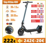 Scooter elettrico da 350 W con app ABE Scooter con batteria al litio 36 V 20 km / h 25 km Pneumatico da 10 pollici a lungo raggio per adulti Escooter per DE