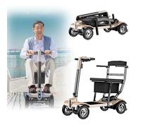 Scooter Elettrico da Viaggio A 4 Ruote,Scooter Pieghevole,Ausili per La Mobilità,Batteria Rimovibile,Due Metodi di Ricarica,capacità di Carico di 125 kg,per Anziani Disabili A