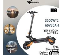 Scooter elettrico H9 Batteria al litio ad alta potenza 3000 * 2 Motore 60V30AH E-Scooter pieghevole Scooter per pendolarismo con pneumatici per tutti i terreni da 11 pollici