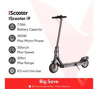 Scooter elettrico iScooter i9/i9pro/i9max/i9m/i9s Scooter elettrico 350W per adulti 7.5Ah 30 km/h Scooter pieghevole E da 8,5 pollici i9
