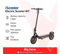 Scooter elettrico iScooter W7 Pneumatici da 8,5 pollici Batteria 36V 7,8Ah Motore 350W Portata 30 km 35 km/h Modalità a 3 velocità Monopattino elettrico