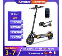 Scooter elettrico IScooter W9, motore da 1000 W, batteria 48 V 14 Ah, scooter elettrico con controllo della velocità, APP con indicatore di direzione Scooter fuoristrada da 10 pollici 1000W 48V14Ah