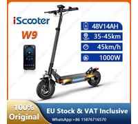 Scooter elettrico IScooter W9 per adulti Motore da 1000 W, batteria 48 V 14 Ah, sblocco intelligente, scooter elettrico Cruise Control, con indicatore di direzione Pneumatico da 10 " 1000W 48V14Ah