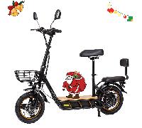 Scooter elettrico KuKirin C1 Pro, motore da 500 W, batteria da 48 V 26 Ah, pneumatico da 14 pollici, velocità massima di 45 km/h, autonomia di 100 km, chiusura con un clic, sedile posteriore e cestino