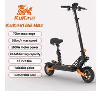 Scooter elettrico KuKirin G2 Max | Motore da 1000 W | Batteria da 20 Ah | Velocità 55 km/h | Portata 70 km | Carico da 120 kg | IP54 impermeabile | 10" Kukirin G2 Max