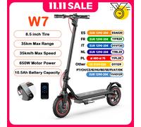 Scooter elettrico per adulti pieghevole iScooter W7, scooter elettrico, monopattino elettrico 35 km/h, skateboard 650 W, kickboard 36 V 10,5 Ah
