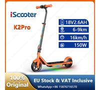 Scooter elettrico per bambini IScooter K2Pro per età 6+, motore 150 W Batteria 18 V 2,6 Ah, Velocità massima 16 km/h Portata 6/9 km, Pneumatici da 6" Scooter
