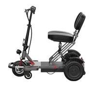 Scooter Elettrico Pieghevole A 3 Ruote, Velocità Massima 6 Km/H, Capacità Di Carico 120 Kg, Compatto E Portatile Per I Viaggi, Scooter Elettrico Leggero Silver,12A
