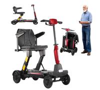 Scooter Elettrico Pieghevole Automatico,Veicolo Elettrico A Quattro Ruote Per Anziani,Freno Elettromagnetico,Motore Da 180 W,Capacità Di Carico Massima 120 Kg,Per Tutti I Terreni Manual folding,25A