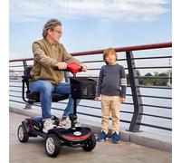 Scooter elettrico pieghevole leggero con batteria rimovibile, scooter da viaggio portatile,Red