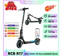 Scooter elettrico RCB per adulti, e-Scooter con controllo APP, motore 350W, velocità massima 19 mph, Scooter elettrico per adulti Black