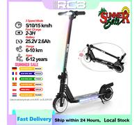 Scooter elettrico RCB R12 per bambini dai 6 ai 12 anni, luci arcobaleno, scooter elettrico Pink