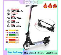 Scooter elettrico RCB R12 per bambini dai 6 ai 12 anni, luci arcobaleno, scooter elettrico Black
