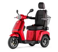 VELECO TURRIS con sedile regolabile, dispositivo altamente intuitivo, completamente assemblato, ausilio per disabili Batteria agli ioni di litio (Rosso)