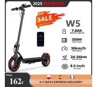 Scooter elettrico W5 Pneumatico gonfiabile da 8,5 pollici 350W 36V7.8Ah Velocità massima 30 km/h Portata 24-34 km Doppio freno con scooter elettrici APP Black