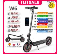 Scooter elettrico W6 500W E-Scooter per adulti 36V 7.8Ah Escooter 35 km/h Velocità massima Supporto APP 30 km Scooter elettrici da città a lungo raggio W6