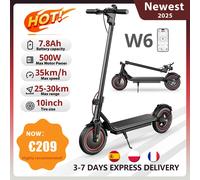 Scooter elettrico W6 500W E-Scooter per adulti 36V 7.8Ah Escooter 35 km/h Velocità massima Supporto APP 30 km Scooter elettrici da città a lungo raggio W6