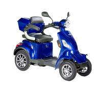 Scooter Elettrico Z-TECH ZT-15-Q FASTER 4 Ruote per Disabili e Anziani Batteria Litio -Blu