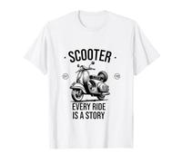 Scooter Every Ride Is A Story Vintage Scooter Appassionato Maglietta