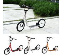 Scooter Homcom per bambini + 5 anni con ruote gonfiabili, manubrio regolabile