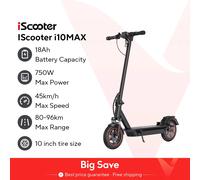 IScooter i10 Scooter elettrico 10 pollici 650W 15Ah Scooter elettrico pieghevole Kick Scooter gamma massima 45km eScooter elettrico Whit APP Black