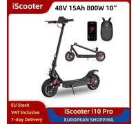 Scooter i10 Pro Scooter elettrico 800W 48V 15Ah 10 "Pneumatici pneumatici E-scooter pieghevole per pendolari con borsa App freno elettronico 45 km/h
