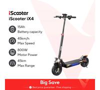 Scooter iX3/iX4 Scooter elettrico 800W 10/15Ah Potenti scooter elettrici 10 pollici antiscivolo fuoristrada monopattino elettrico iX4