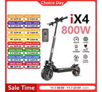 Scooter iX4 Scooter elettrico 800W Smart EScooter 48V 15Ah Display LCD 10 pollici Off Road Pneumatico Pieghevole Skateboard elettrico per adulti