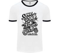 Scooter On The Beach Mod Uomo Ringer