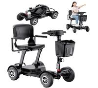 Scooter Per Anziani, Veicolo Elettrico A Quattro Ruote Per Disabili, Bicicletta Per Anziani Pieghevole E Alimentata A Batteria black,20A