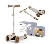 Lionelo Jessy Monopattino Evolutivo per Bambini 3+ anni fino a 50kg Scooter con ruote LED Pedana antiscivolo Freno d'Acciaio Regolabile in 4 Altezze Monopattino bambini Leggero 2.3kg