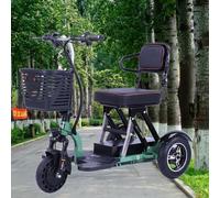 Scooter per Disabili A 3 Ruote Facile da Trasportare Design Pieghevole Scooter per Anziani Scooter con Cestino E Caricabatterie per Ausili per Anziani A Casa per Anziani,Verde,10ah