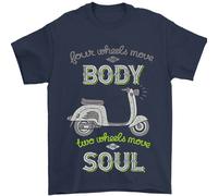 Scooter Quattro Ruote Move il Corpo Divertente Uomo T-Shirt 100% Cotone