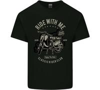 Scooter Ride With Me Motorcycle MOD Uomo Cotone T-Shirt Tee Top