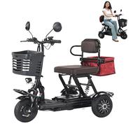 Scooter Scooter Leggeri Per Anziani Scooter Da Viaggio Con Caricabatterie E Cestino Sospensione A Quattro Ruote Per Anziani E Disabili Black,25A