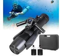 Scooter Subacqueo Upgrade 500W con 5 Luci Cangianti/Maniglia Girevole E Pieghevole A 360°/Batteria Rimovibile da 4400 mAh,Telecomando da Polso,per SUP/Tavole/Stand Up Paddle Board,2battery