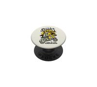 Scooter sulla spiaggia Retro Vintage Stile Distressed Design PopSockets PopGrip Adesivo
