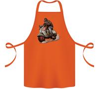 Scooter Teschio Mod Ciclomotore Moto Motociclista Cotone Grembiule 100% Organico