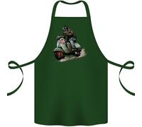 Scooter Teschio Mod Ciclomotore Moto Motociclista Cotone Grembiule 100% Organico