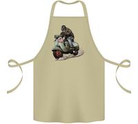 Scooter Teschio Mod Ciclomotore Moto Motociclista Cotone Grembiule 100% Organico