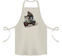 Scooter Teschio Mod Ciclomotore Moto Motociclista Cotone Grembiule 100% Organico