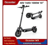 Scooter W9 Scooter Elettrico Pieghevole 1000W 48V 14Ah 10 "Pneumatici Fuoristrada Pieghevole E-scooter 35-45km 120KG Carico APP Controllo 45 km/h