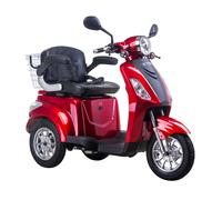 Scooter Z-TECH ZT-15-D "TRILUX PLUS" 3 RUOTE Differenziale per Disabili e Anziani -Rosso