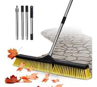 Scopa a Spinta,Scopa per Esterni, Scopa Industriale Staccabile, Spazzettone per