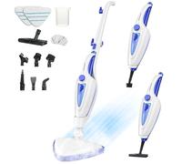 Scopa a vapore 12 in 1, riscaldamento rapido in 15 secondi, 1500 W, portatile, con 2 cuscinetti anti-sporco, rimuove il 99,99% delle macchie ostinate per pavimenti in legno, vestiti, finestre