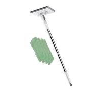 Scopa con testa girevole a 360 gradi, bagnato e asciutto con 2 cuscinetti riutilizzabili, per pavimenti lisci come piastrelle, parquet e tutte le stanze in casa