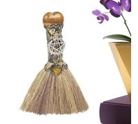 Scopa da , compatta con cristalli energetici, per camera da letto, per la pulizia per affumicatura, decorazione di Halloween, per appartamento, bagno, cucina, soggiorno, ristorante