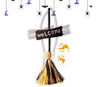 Scopa Da Decorazione - Scopa | Decorazione Illuminata Animata Fluttuante con Suoni Spaventosi per Halloween da Esterno per Portico